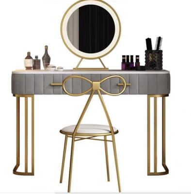 China Small apartment nordic adjustable female makeup table modern (other) bedroom dresser in cheap price for sale