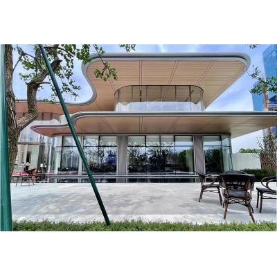 China ZONRON OEM ODM workshop patent design modern seamless aluminum panel villa high end plate cladding aluminum curtain wall facade for sale