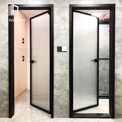 China ZONRON Modern European Narrow Interior House Aluminum Sliding Doors Aluminum Waterproof Glass for sale