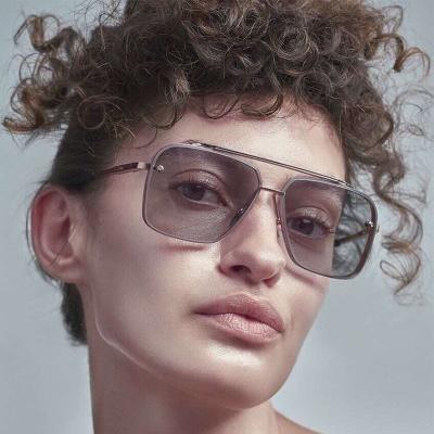 China 10 Years Experience 2020 Brand Oversized Sunglasses Metal Luxury Square Women Sunglasses Shade Portable Colorful Sun Glasses For Men for sale