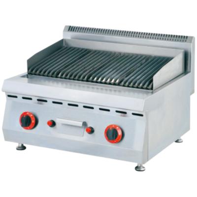 China Restaurant Commercial Kitchen Grill Stainless Steel Gas Lava Rock Grill for sale