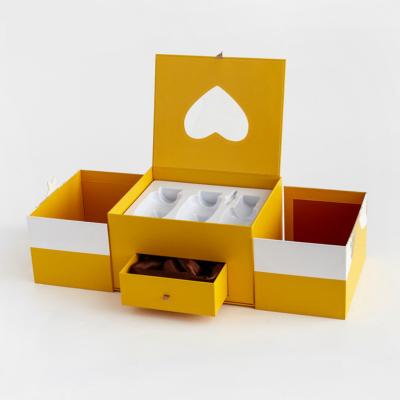 China Recyclable Custom Design Double Openable Gift Boxes Luxury Cardboard Packaging Gift Boxes for sale