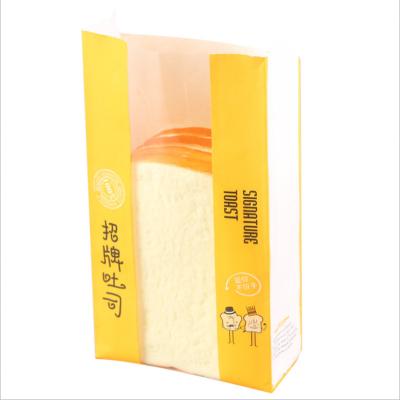 China Food Grade Bread Toast Moisture Proof Custom Paper Bags With Windows for sale