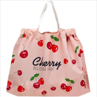 China Drawstring Doggie Bag Package Pocket Moisture Proof Frosted Portable Shopping Bags for sale