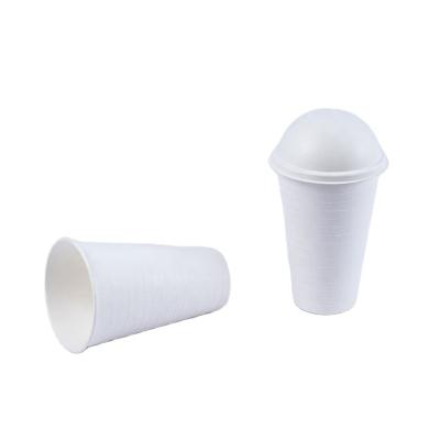 China Plant Fiber Beverage Dome Cup Biodegradable Biodegradable Disposable Cold Lid 80mm Eco-Friendly for sale