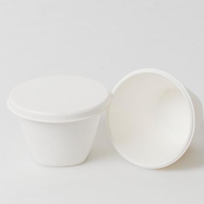 China 2 Ounce Paper Cups Sugarcane Bagasse Sauce Biodegradable 100% Compostable Biodegradable To Go Cup for sale