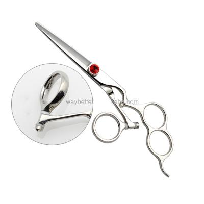 China Hair Cutting Scissors LX05 Triple Rings Turning Handle Swivel Hairdressing Scissors for sale