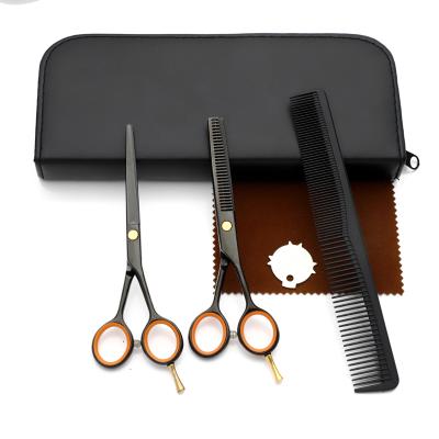 China SCISSORS SET Black Lightweight Narrow Cutting Scissors Black Thin Hairdressing Salon Blade Hairdressing Scissors Thinning Scissors 6 Inch Set D31BK-60 for sale