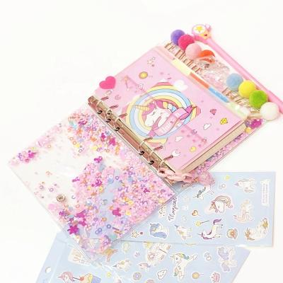 China Custom Hardcover Rainbow Clear Soft PVC Binding Notebook for sale