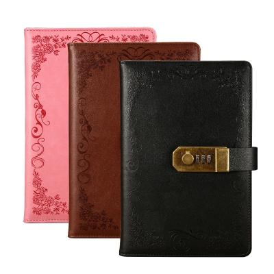 China Wholesale Cheap Student Lock Diary Hardcover School Supplies Notebook With Lock for sale