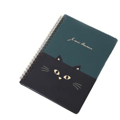 China Custom Printing Hardcover A4 PVC Paper Cover Spiral School Student Notebook Diary for sale