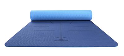 China yoga mat with position lines, yoga mat with alignment lines, yoga mat with line for sale