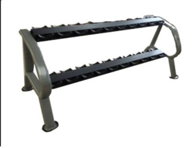 China 2 tier 10 pair dumbbell rack, dumbbell rack 10 pairs, two tier horizontal dumbbell rack for sale