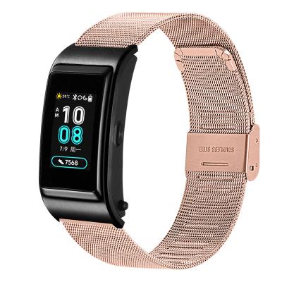 China Fashion OULUCCI 18mm Milanese Loop Magnetic Lock Watch Band For Huawei Talkband B5 - With Hook Loop Watch Band Classic Polished Strap for sale