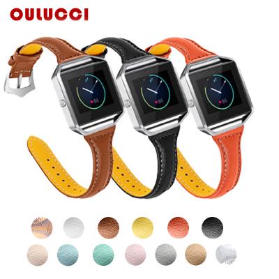 China Fashion\Band Wholesale Popular Luxury Dress OULUCCI Leather Watch Band For Fitbit Blaze Bands Women Men Band Replacement Wrist Strap for sale