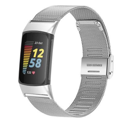 China Fanshion 2021 New Watch Bands For Fitbit Charge 5 Stainless Steel Watchband Smart Watch Band For Women Strap For Fitbit Charge5 for sale