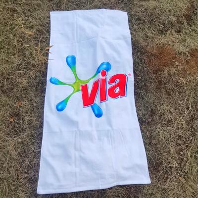 China Custom Viable Square Velvet Cotton Beach Towel Reactive Printing Beach Towels for sale