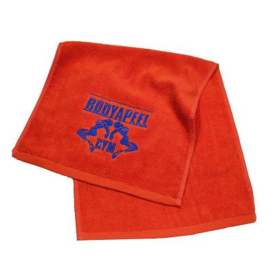 China Custom Compressed Cotton 100% Gym/Sports/Fitness Towel With Embroidery Logo for sale