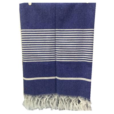 China Compressed 100% Cotton Woven Custom Design Turkish Towel With Tassel for sale