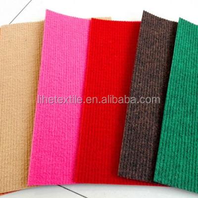 China Plain 100%Polyester Nonwoven Needle Punch Ribbed Carpet for sale