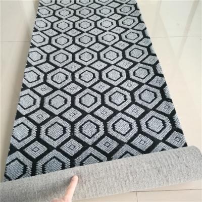 China Reversible Decorative Needle Punched Washable Floor Carpet Polyester Jacquard Non Slip Runner Mat for sale