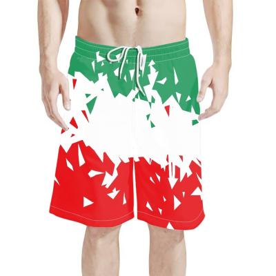 China Dropshipping 1 Piece Plus Size Men's Elastic Drawstring Shorts Men's Board Shorts With Hungarian Flag Fitness Training Men's Polyester Shorts for sale