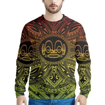 China High Quality QUICK DRY Sweatshirts For Men Long Sleeve Round Neck Mens Spring Sweatshirt Printed Gradient Polynesian Mark Islands Pattern for sale