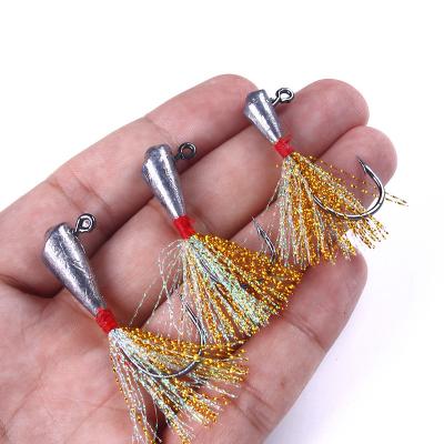 China Superior High Quality Colored Lead Jig Head Jig Stainless Steel Hook Fishing Lure Main Hook 12X3X1cm for sale