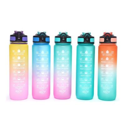 China Wholesale 32oz Viable Colorful Portable 1000ml Leak Proof Drinking Sport Plastic Water Bottle for sale