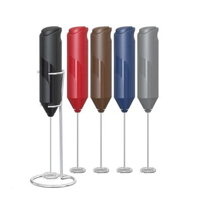 China Gray Blue Brown Stand Hand Contemporary Best Selling Electric Coffee Milk Frother for sale