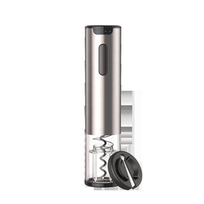 China Stainless Steel Automatic Wholesale Automatic Corkscrew Button Electric Rechargeable One-Click Wine Opener for sale