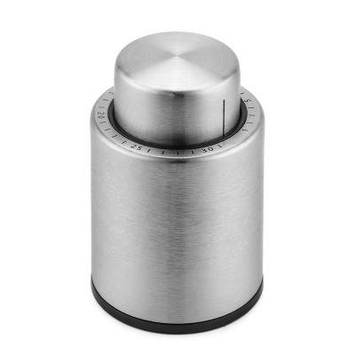 China Durable OEM Date Reminder Wine Bottle Save 304 Stainless Steel Wine Stoppers for sale