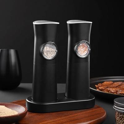 China Type-C 2023 Automatic Grinder Factory OEM Viable Battery Rechargeable Electric Salt and Pepper Mills Set for sale