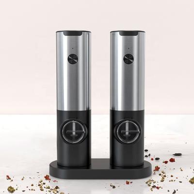 China Best Selling Kitchen Spice Salt Grinder Rechargeable Electric Mills Set Hand Kitchen Salt and Pepper Grinder for sale