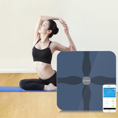 China Bluetooth Tempered Glass 4*AAA Small Digital Electronic Batteries 180Kg Bluetooth Body Fat Scale for sale