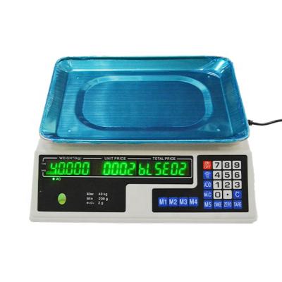 China Industrial Weighing Price Calculation Scale 30KG 40kg Digital Electronic Table Scale for sale