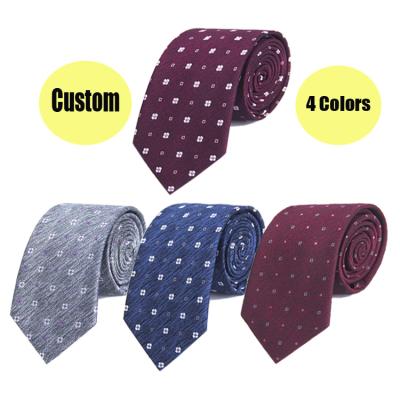 China China Factory Fashion Formal Fashion Dot Pattern Mens Casual 100% Polyester Neck Ties Ties Custom Men's Ties for sale