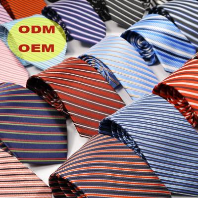 China Fashionable Wholesale Mens Stripe Neck Tie Supplier 100% Polyester Classic Neck Ties Custom Mens Ties for sale