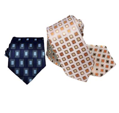 China Fashionable latest tie products are handmade polyester tie with checkered pattern for sale