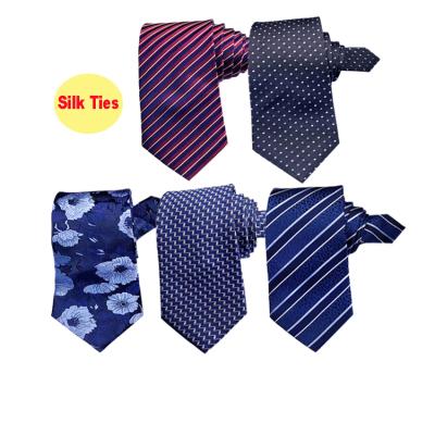 China Custom Logo Ties Mens Silk Ties Custom Made 100% ODM Silk Tie Factory Mens Wholesale Fashion Silk Ties for sale