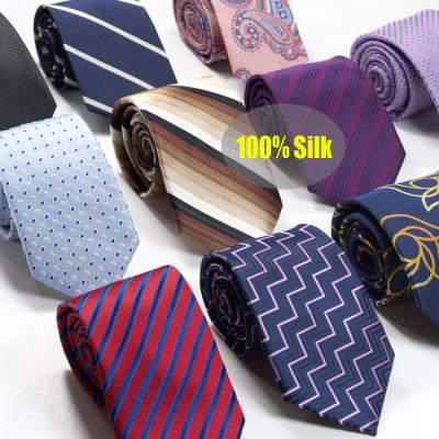 China Fishion Fashion Casual Formal Wholesale Men's Custom 100% Silk Ties Business 100% Silk Ties for sale