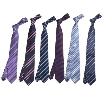 China 2021 Customizable Striped Custom Logo Tie 100%silk Latest Silk Tie for sale