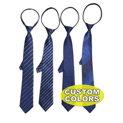 China Custom Fashion Factory Multicolor Striped Zipper Tie for sale