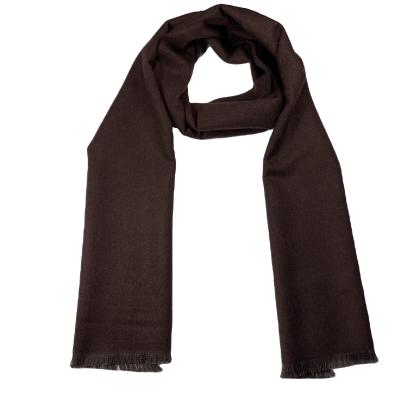 China 2021 Wool Factory Wholesale Custom Wool Brown Scarves For Men And Women for sale