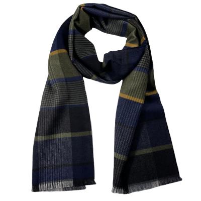 China Wholesale Camel Fashionable Warm Luxury Plaid Scarf Thick Woolen Custom Thick Woolen Men Women Winter Scarf for sale