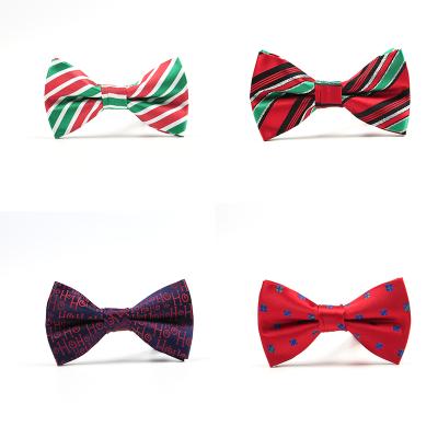 China Checked Newly Designed Cheap Wholesale Christmas Bow Ties Custom Holiday Bow Ties for sale