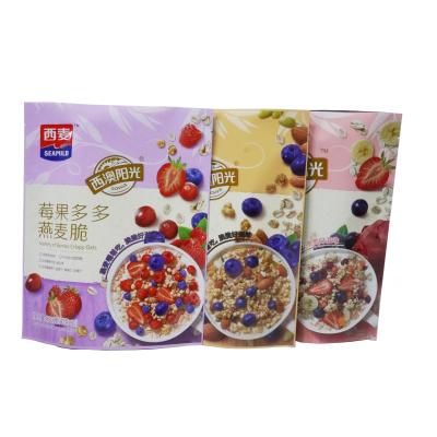 China Safety Food Packaging Rack Up Pouch Packaging Oats With Dried Fruit / Vegetable Packaging Bag for sale