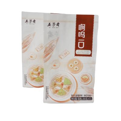 China Frozen Food Moisture Proof Bag Flat Bottom With Side Transparent Food Rated Packaging Rack Laminated Bag for sale