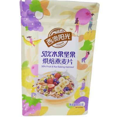 China Digital Moisture Proof Foil Printing To Custom Design Dry Fruit&Nut Oats Meal Baking Food Grade Laminated Foil Packaging Bag for sale