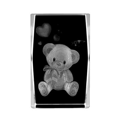 China Europe Wholesale 3d Laser Engraving Crystal Glass Photo Printing Cube for sale